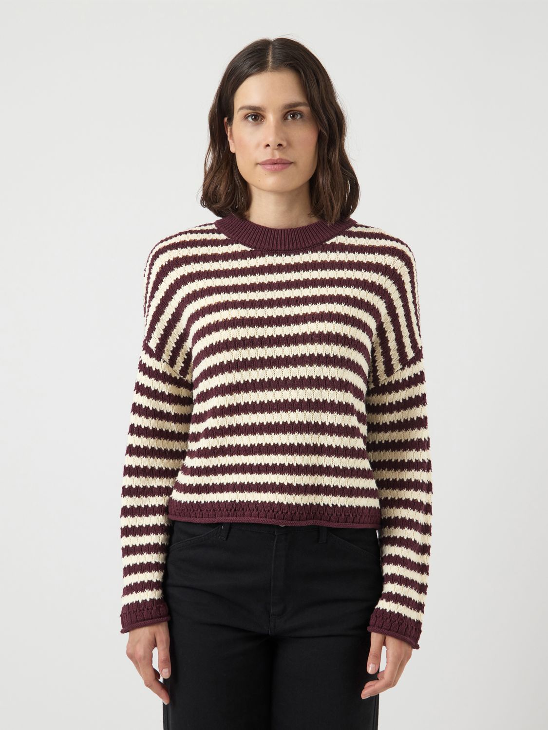 YAS YASPORTA LS KNIT PULLOVER S. Birch/Port royale 26038458