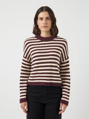 YAS YASPORTA LS KNIT PULLOVER S. Birch/Port royale 26038458