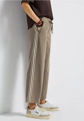 Street One LTD QR Straight leg structure bark brown A379710