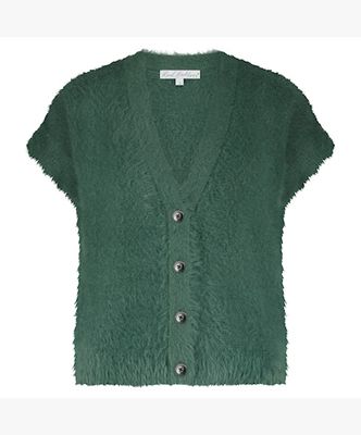 Red Button Sleeveless Fuzzy Pine SRB4672