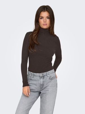 Only ONLKAROL L/S ROLLNECK PULLOVER KNT : Chocolate Torte 15165075