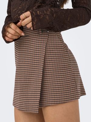 Only ONLLETTIE LIFE MW CHECK SKORT TLR Decadent Chocolate/NOMAD & TOA 15353569