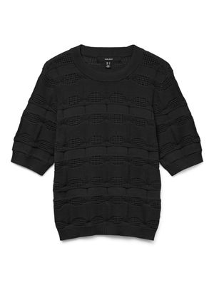 Vero Moda VMMARVELOUS SS O-NECK PULLOVER Black 10330845