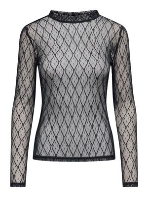 Only ONLSALINA L/S LACE TOP JRS Black 15352875