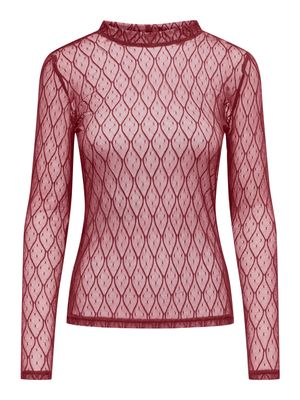 Only ONLSALINA L/S LACE TOP JRS Cabernet 15352875