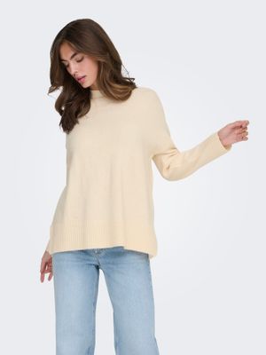 Only ONLHAZEL LS HIGHNECK OVERS PULL KNT: Whitecap Gray/Melange 15352853