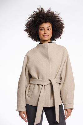 Rino & Pelle Short coat with collar birch melange Cornelia.7002511