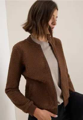Cecil Teddy T-Shirtjacket mocha caramel B324028