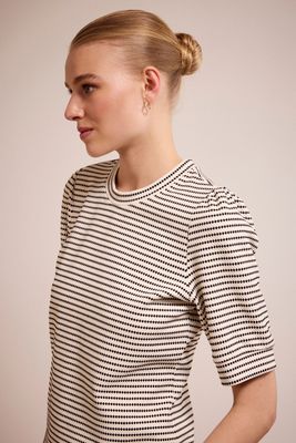 Tramontana Fancy Striped Top Stone Melange C46-17-401