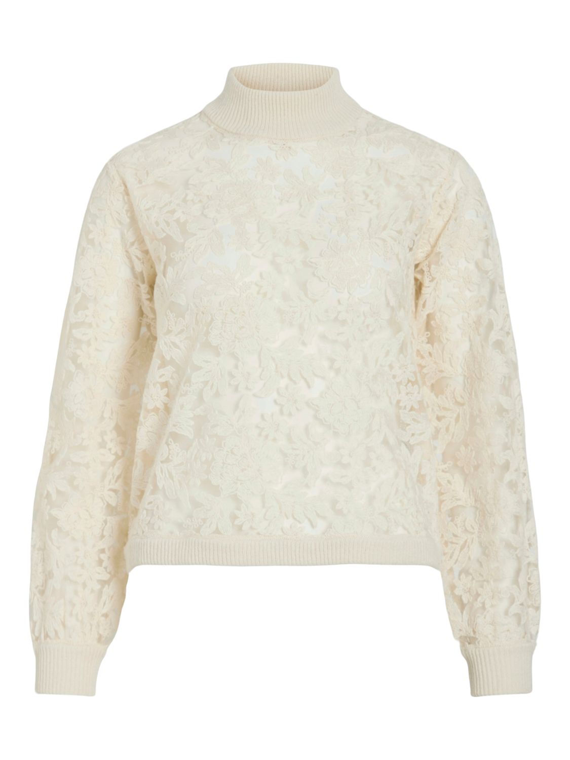 Vila VILOREN HIGHNECK L/S LACE KNIT TOP 177853001 14110080