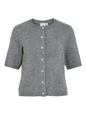 Vila VIDAINTY O-NECK 2/4 KNIT CARDIGAN/1 Medium Grey Melange 14108837