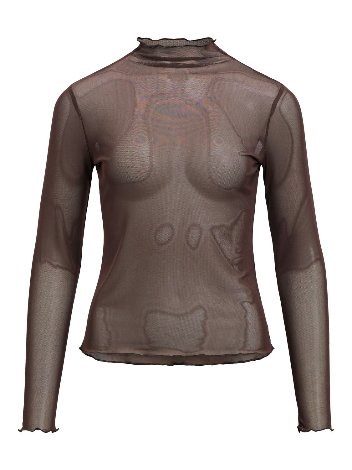 Object OBJNELA LS O-NECK MESH TOP REP Seal Brown 23046001