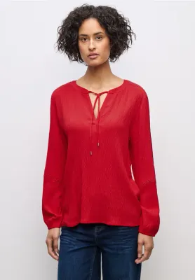 Street One Structured Tunic blouse w tape racing red A346054