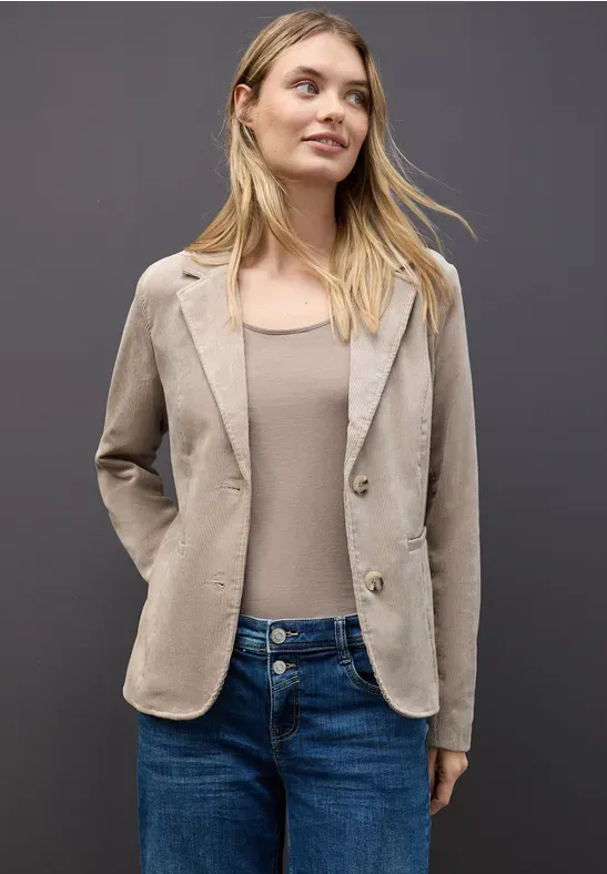 Street One LTD QR Corduroy Blazer morning beige A212793
