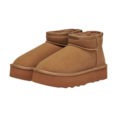 Only ONLFELICIA TEDDY LINED PLATFORM BOO: Chestnut 15330022