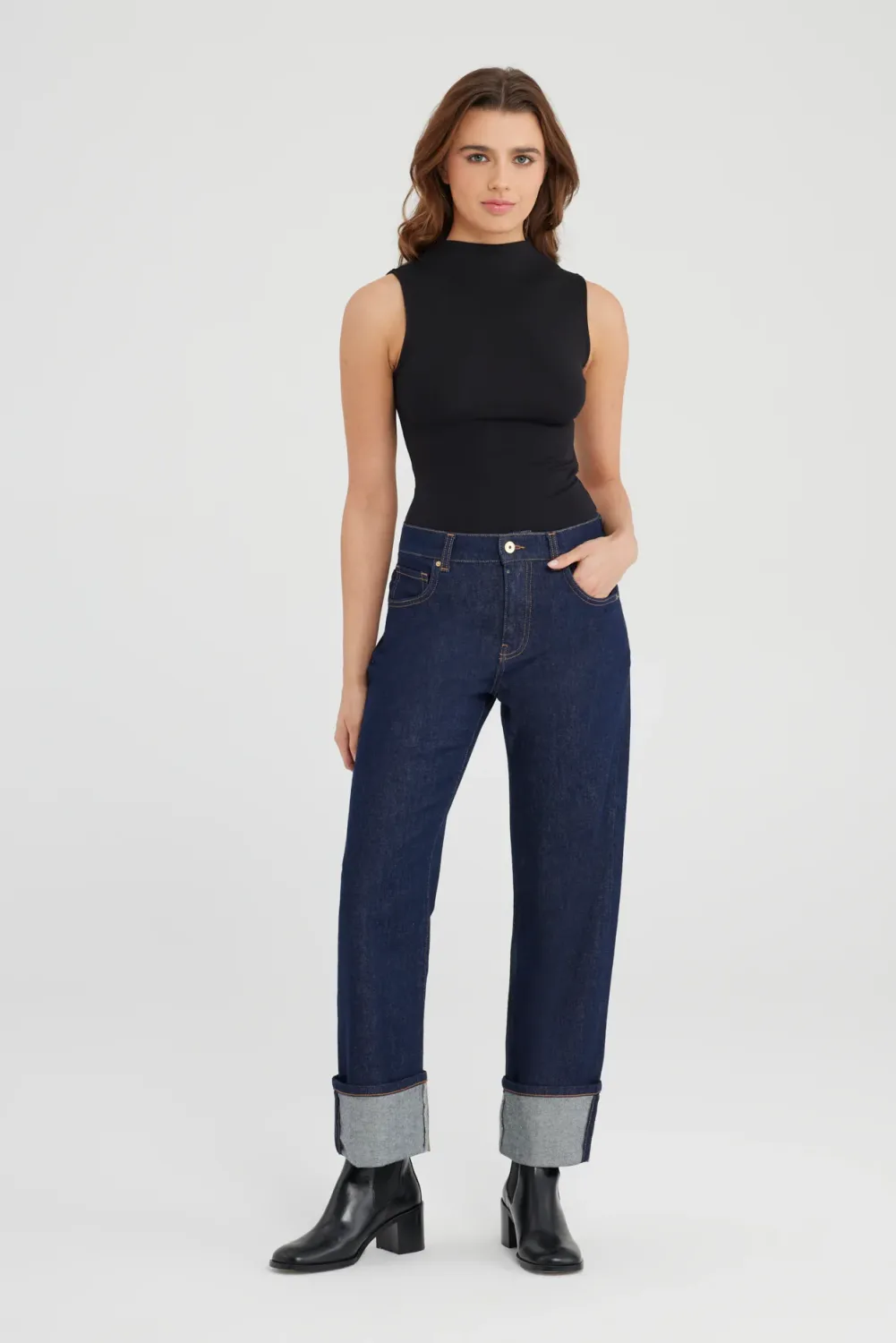 Cup Of Joe Denim mid waist straight Raw Ruby