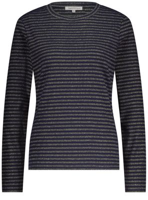 Tramontana Striped Lurex Top Midnight K02-18-401
