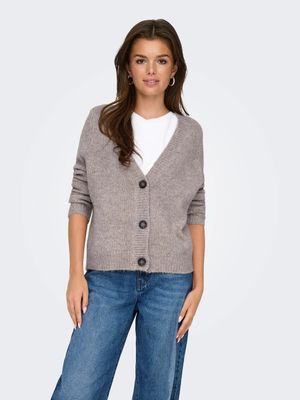 Only ONLZOEY L/S REGULAR CARDIGAN KNT NO: Woodsmoke/Melange 15332549