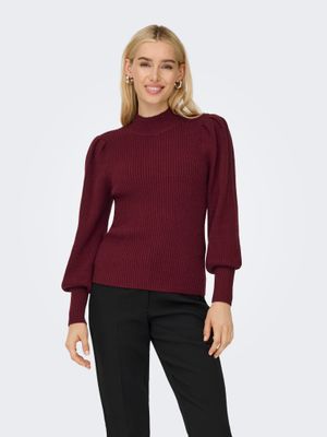 Only ONLKATIA LIFE L/S HIGHNE PULL KNT N: Cabernet/W. MELANGE 15232494