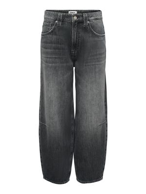 Only ONLFRANKIE HW ANK BARREL DNM DOT WB Washed Black 15370775