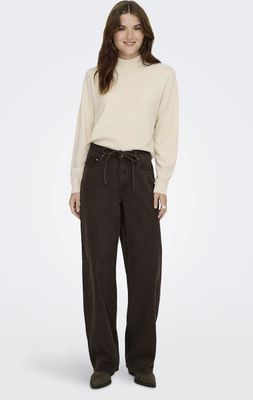 Only ONLGIANNA MW STRAIGHT DNM BROWN DNM: Dark Brown Denim 15370662