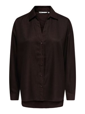 Only ONLHARRIET LIFE L/S SHIRT WVN Mole/MELANGE 15344161