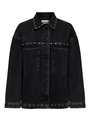 Only ONLEMMIE L/S STUDDED DNM SHIRT AZG Washed Black 15366259