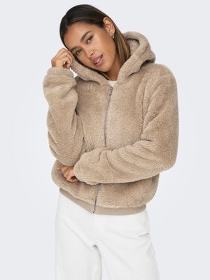 Only ONLNEWANNA CONTACT SHERPA JKT OTW N: Humus 15300635