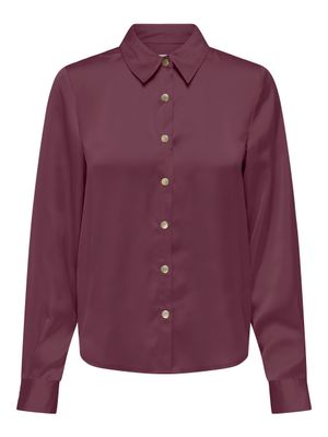 Only ONLZORA LS SATIN SHIRT WVN Mauve Wine 15356386