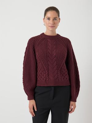 YAS YASNANSA LS KNIT PULLOVER S. Port Royale 26038761