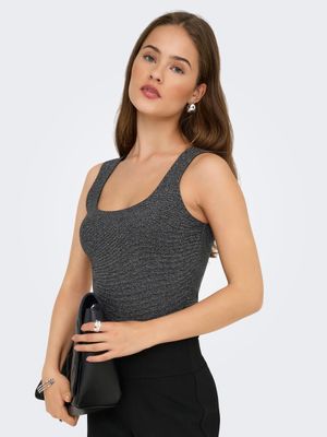 Only ONLEA GLITTER S/L 2-WAYS TOP JRS NO: Black/Silver glitter 15356494