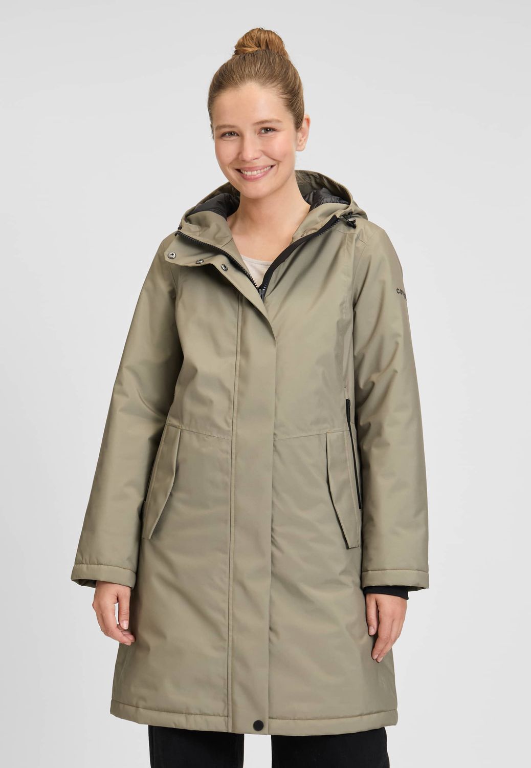 Covered ladies jacket - woven - Frida 2 light green Frida 2