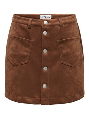 Only ONLAMAZING-STINA FAUX SUEDE SKIRT P: Chocolate Torte 15351289