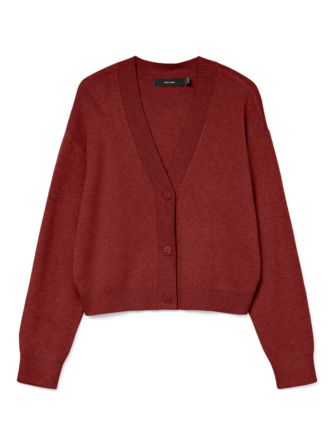 Vero Moda VMGOLD ART LS V-NECK CARDIGAN Syrah 10332210