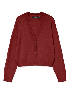 Vero Moda VMGOLD ART LS V-NECK CARDIGAN Syrah 10332210