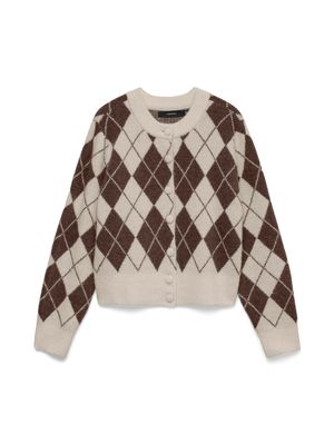 Vero Moda VMHALO LS O-NECK ARGYLE CARDIGAN EX: 175626001 10342792