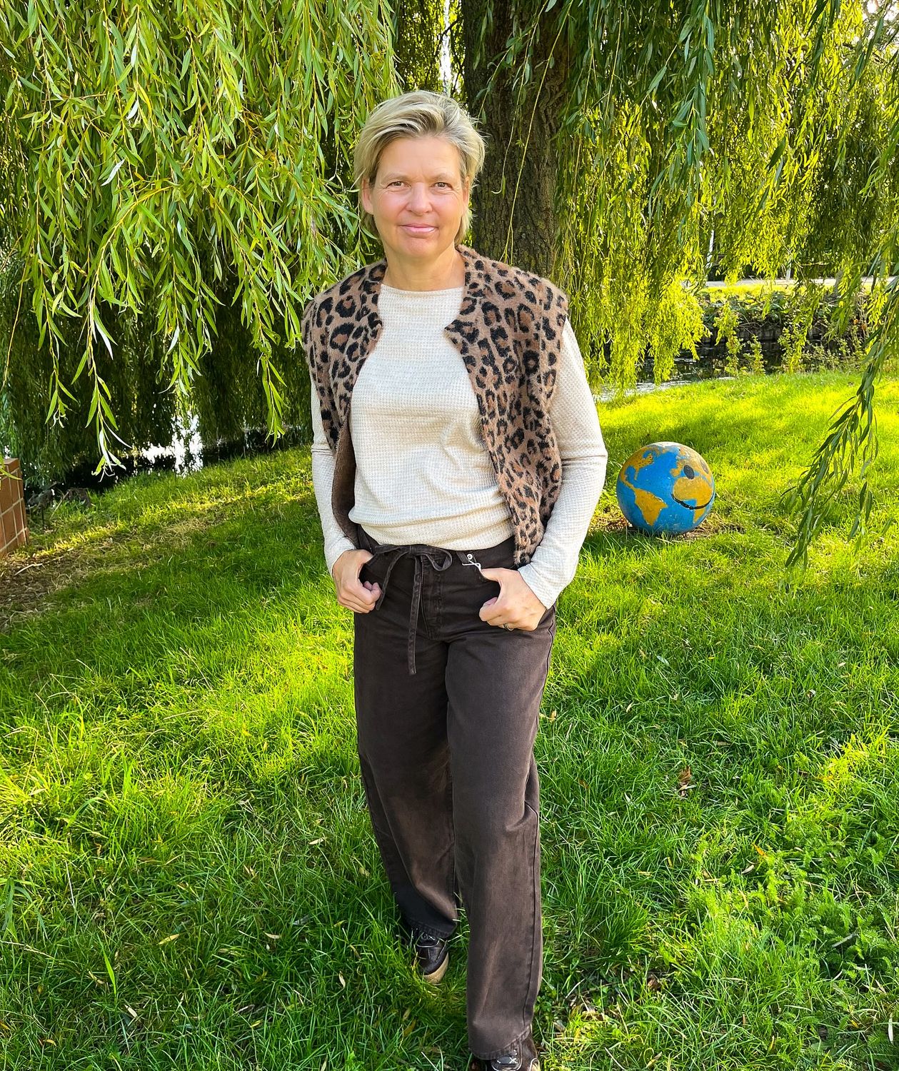 Rino & Pelle Short waistcoat leopard Elona.5012511