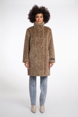 Rino & Pelle Mid long teddy coat toffee Ena.7002512
