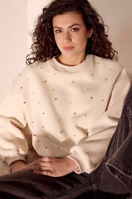 Tramontana Embellished Jumper Stone C19-18-601