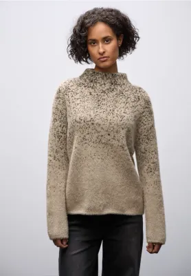 Street One featheryarn jacquard sanded beige A303560