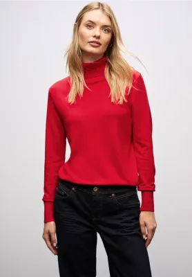 Street One LTD QR_basic roll-neck racing red A303323