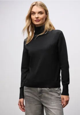 Street One LTD QR_basic roll-neck Black A303323