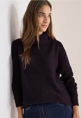 Cecil structured big collar eggplant red B303547