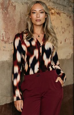 &Co Woman VAYEN FADED BIG LW-Wine Red multi BL402