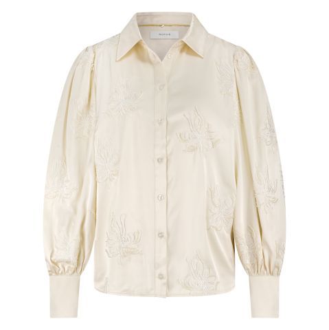 Nukus Preston Blouse Embroidery Off White NKF02069