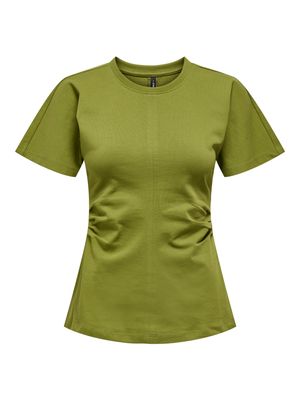 Only ONLMARIE S/S RUCHING TOP JRS NOOS Peat Moss 15365258