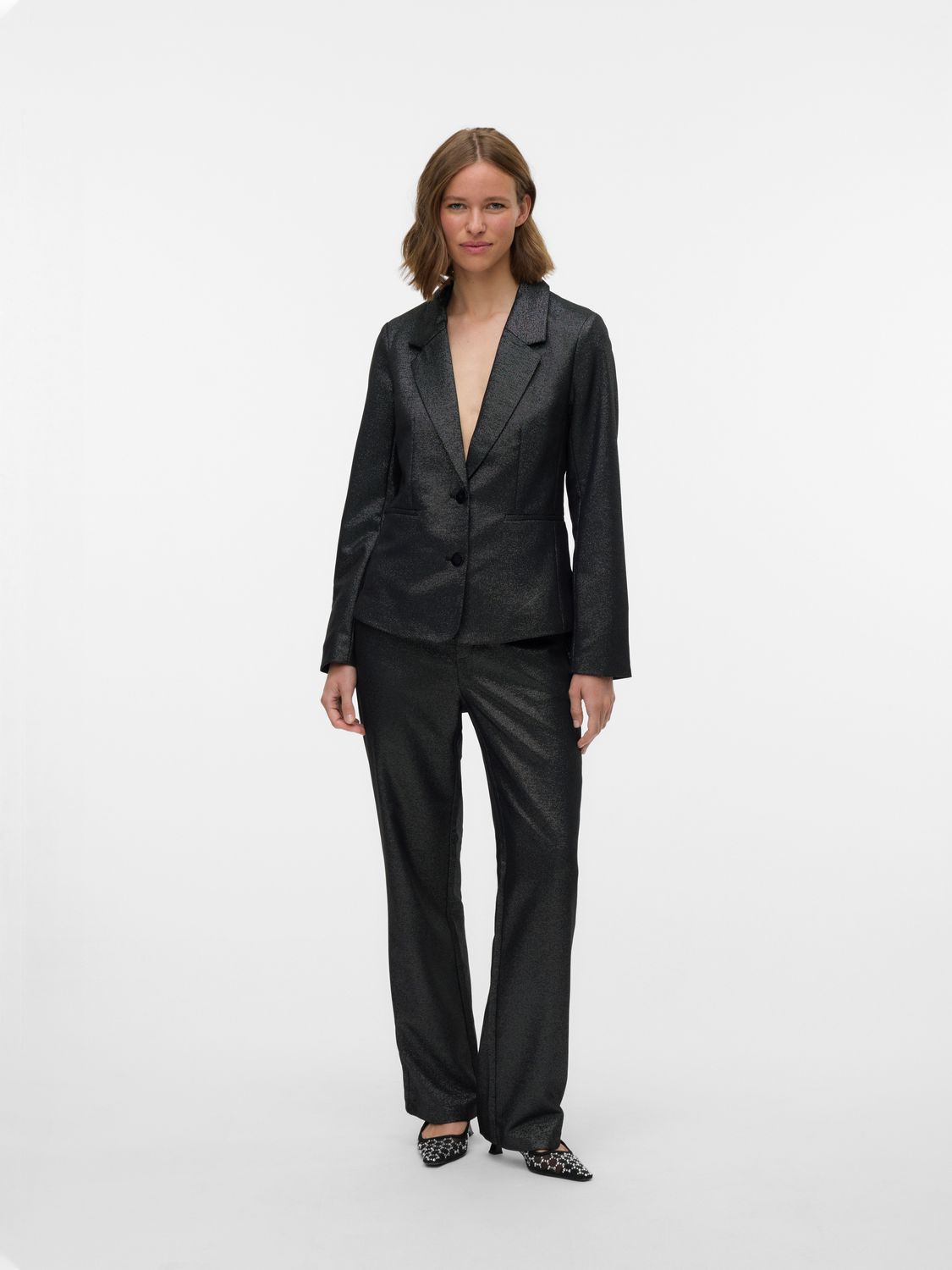 Vero Moda VMSAFINA MW STRAIGHT SHINY PANT 177868001 10336242