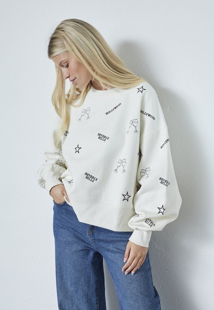 Sisters Point SWEATER porcelain/chocolate HIKE-SW11