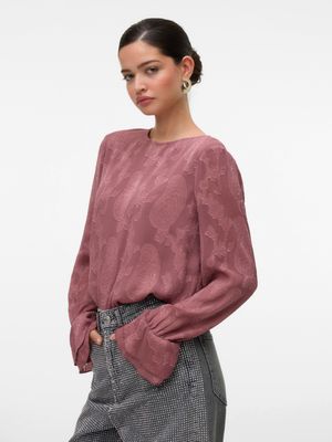 Vero Moda VMMISHI LS TOP WVN Rose Brown 10335512