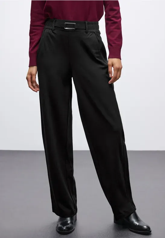 Street One QR_Buckle Detail Straight Leg Black A380087